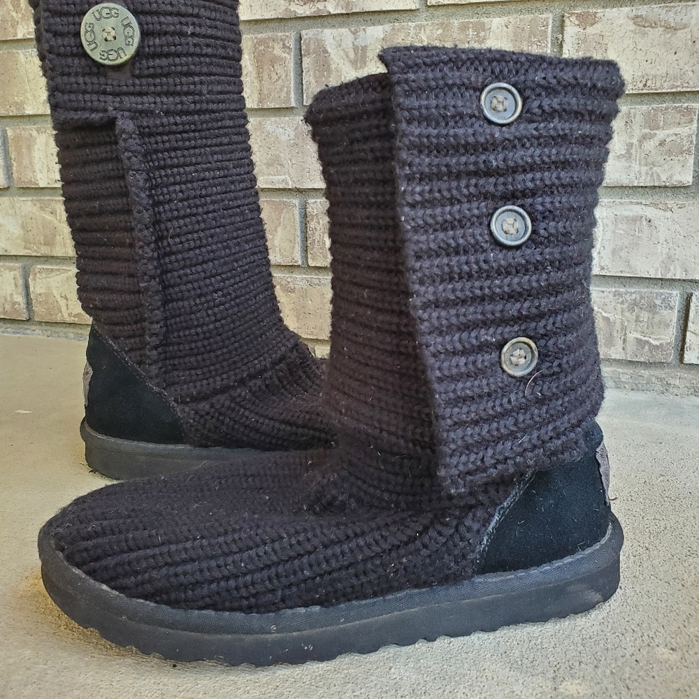 UGG Cardy Classic button knit tall boots women's - Picture 6 of 16